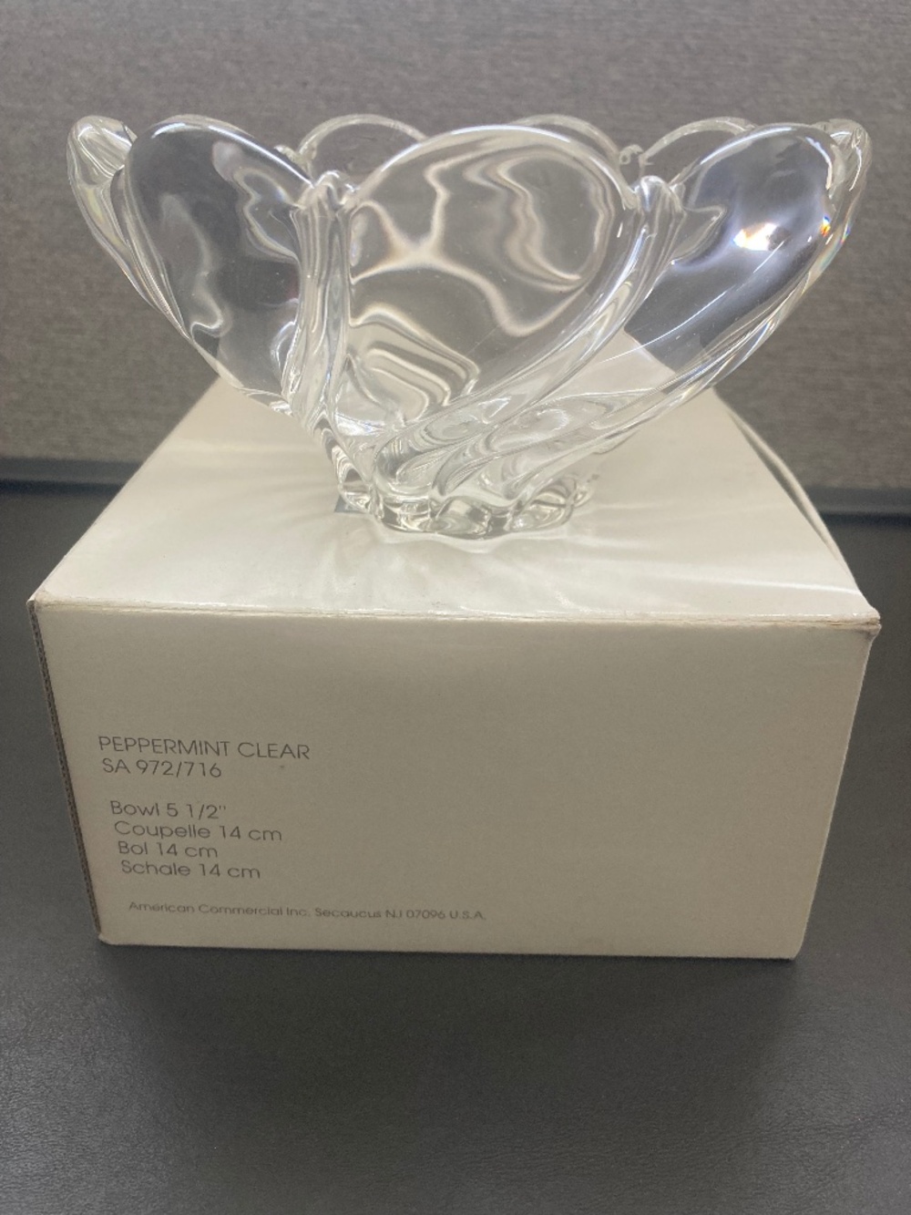 Mikasa Clear Peppermint Bowl